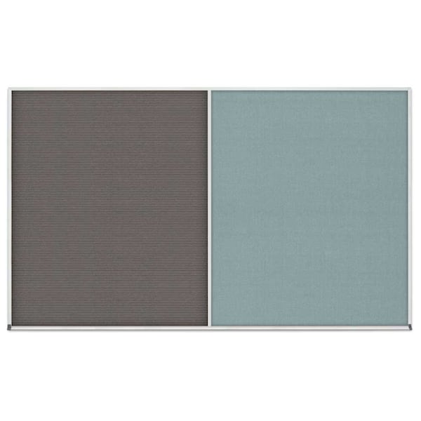 United Visual Products Enclosed Corkboard, 1 Door, 48"x36", 4" Fra UV3402-SATIN-DBURGU - main